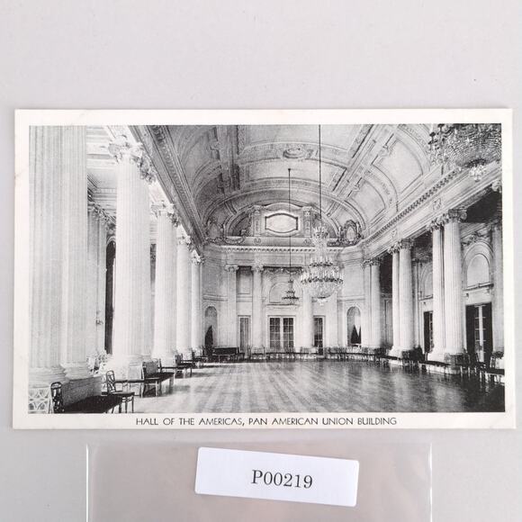 Hall of the Americas Pan American Union Building Postcard 1930s Washington DC - Picture 1 of 2
